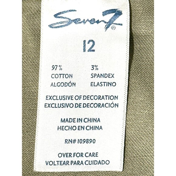 Seven7 Utility Ankle Skinny Fit Jeans Concrete Camouflage Denim Pants Soft Sz 1 - Picture 9 of 14